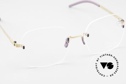 Götti Perspective SF04 Innovative Randlose Brille, ungetragenes Designerstück von 2019, mit Hartetui, Passend für Damen