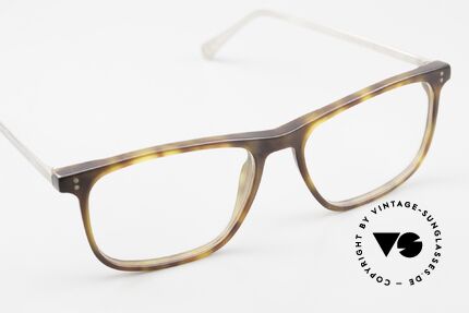 Gernot Lindner GL-502 925er Silberbrille & Azetat, hier mit Azetat-Front & Bügel Palladium gebürstet, Passend für Herren und Damen