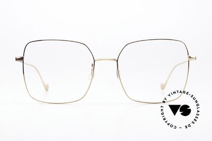 Caroline Abram Valeria Eckige Metallbrille Frauen, eine zauberhafte, große Damen-Brille aus Paris, Passend für Damen