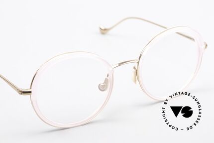 Caroline Abram Willow Zauberhafte Damenbrille, Azetat-Ring in zart-rosa und Metall in rosé Gold, Passend für Damen