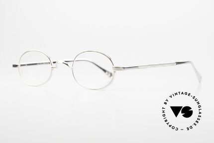 Gernot Lindner GL-I72 Ovale 925er Silberbrille, gemacht aus 925er Silber & Palladium-glänzend, Passend für Herren und Damen