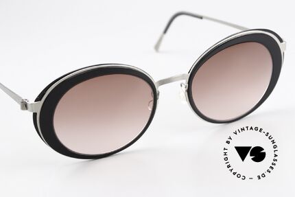 Lindberg 8415 Sun Titan Designerbrille Cateye Stil, ungetragen, braune Verlauf-Sonnengläser; 100% UV, Passend für Damen