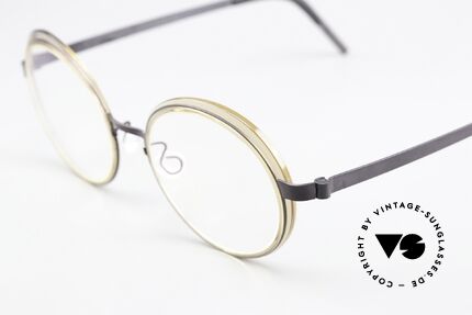 Lindberg 9732 Strip Titanium Runde Designerbrille Damen, kann schon jetzt als 'vintage Lindberg' tituliert werden, Passend für Damen