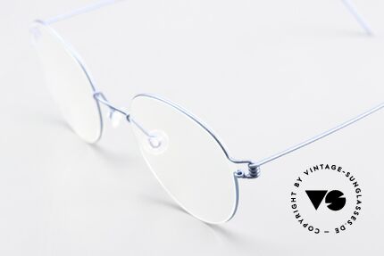 Lindberg Bo Air Titan Rim Pantobrille Titanium Blau, so zeitlos, stilvoll und innovativ = Prädikat "VINTAGE", Passend für Herren und Damen