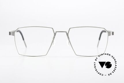 Lindberg 9628 Strip Titanium Eckige Titanium Fassung, unisex Modell 9628, Gr. 51/18, col 10 (silber / titanium), Passend für Herren und Damen