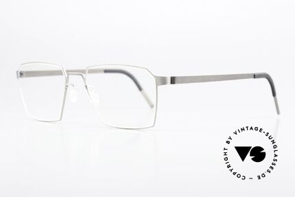 Lindberg 9628 Strip Titanium Eckige Titanium Fassung, federleicht und dennoch sehr stabil und sehr langlebig, Passend für Herren und Damen