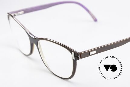 Hoffmann V7775 Kolorierte Naturhornbrille, aufwändig koloriertes Hornmaterial; violett-dunkelblau, Passend für Damen