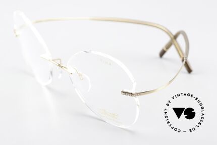 Silhouette 5538 23kt Gold Plated Edition, Glasform kann ggf. vom Optiker angepasst werden, Passend für Damen