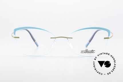 Silhouette 5518 Vergoldet Akzente In Türkis, zauberhafte randlose Damenbrille mit Farbakzent, Passend für Damen