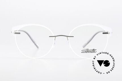 Silhouette 5518 Titan Mit Kristall Akzent, zauberhafte randlose Damen-Brille mit Oberrand, Passend für Damen