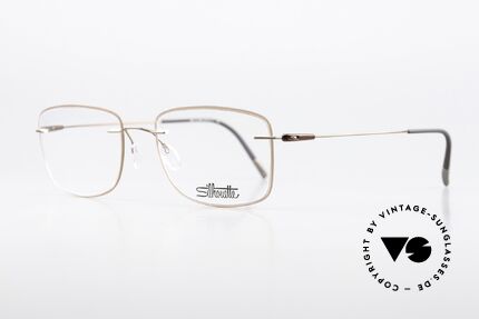 Silhouette 5500 Colorwave Core Accent Rings, eine markant eckige Randlosbrille mit "Azetat Kern", Passend für Herren und Damen