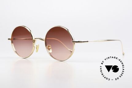 Jacques Marie Mage Diana Runde Titan Sonnenbrille, inspiriert von den Swinging Sixties (von Diana Ross), Passend für Herren und Damen