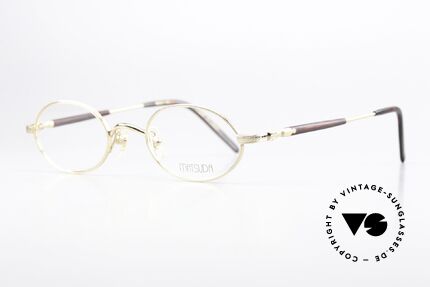 Matsuda 10116 Kleine Ovale Vintage Brille, fühlbar herausragende Top-Qualität aller Komponenten, Passend für Herren und Damen