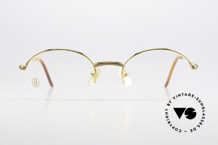 Cartier Manhattan Ovale Luxus Fassung 90er, Modell aus der Cartier 'Semi-Rimless' Collection, Passend für Herren und Damen