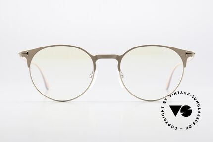 Tom Ford TF5548 Nude Beige Hautfarbe Brille, sehr edle und hochwertige Fassung, made in Italy, Passend für Herren und Damen