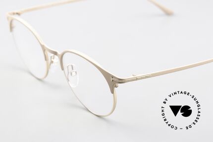 Tom Ford TF5548 Nude Beige Hautfarbe Brille, rundes Panto-Design für Damen & Herren geeignet, Passend für Herren und Damen