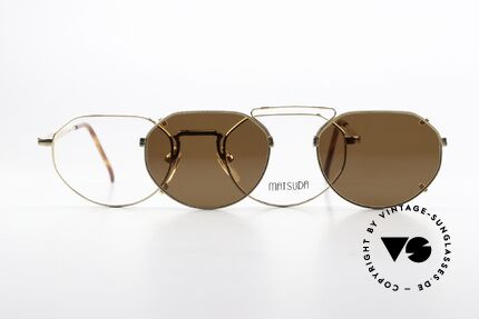 Matsuda 2867 Clip On Brille Vergoldet 90er, Größe: medium, Passend für Herren und Damen