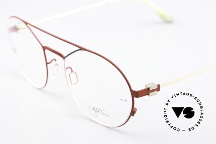 Bajazzo Viva 2 Sehr Technische Damenbrille, Damen-Metallfassung in mattrot, schwarz und gold, Passend für Damen