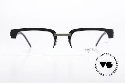 Bajazzo Cado 2 Eckige Brille Halb Randlos, Brillenmode, made in Germany, aus dem Jahr 2019, Passend für Herren