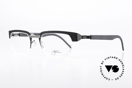 Bajazzo Cado 2 Eckige Brille Halb Randlos, ausdrucksstarkes Design mit innovativer Technik, Passend für Herren