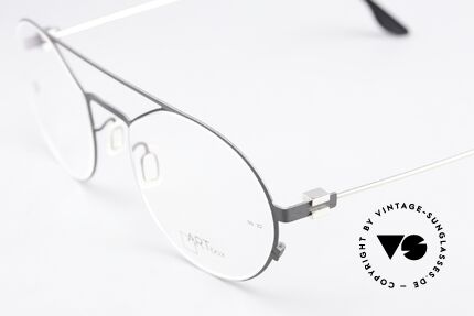 Bajazzo Viva 4 Sehr Technische Brille Unisex, eine Unisex-Metallfassung in mattgrau und silber, Passend für Herren und Damen