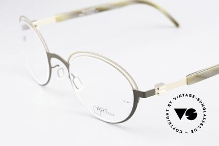 Bajazzo Emma 2 Sehr Weibliches Brillendesign, Damenmetallfassung grau-braun & Horn-Optik Bügel, Passend für Damen