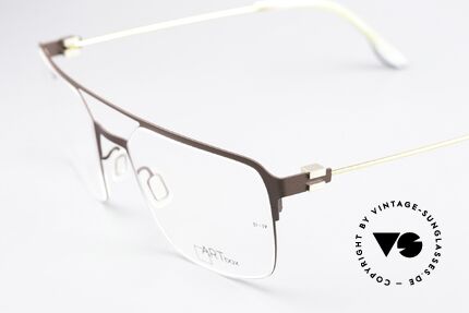 Bajazzo Enzo 4 Brille Technisch Markant, eine Unisex-Metallfassung in dunkelbraun und gold, Passend für Herren und Damen