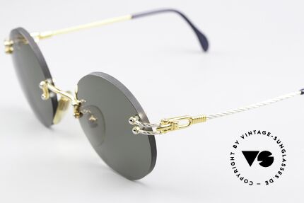 Fred Corvette Round Customized Version, randlose Sonnenbrille im maritimen Design, Gr. SMALL, Passend für Herren und Damen