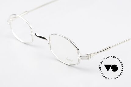 Lunor II 02 Kleine Brille Platin Plattiert, die "02" wird auch als "liegende Tonne" bezeichnet, Passend für Herren und Damen