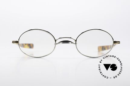 Lunor Swing A 33 Oval Customized Platin Rose Gold, Schwenksteg als Hommage an die Brillen von ca. 1900, Passend für Herren und Damen
