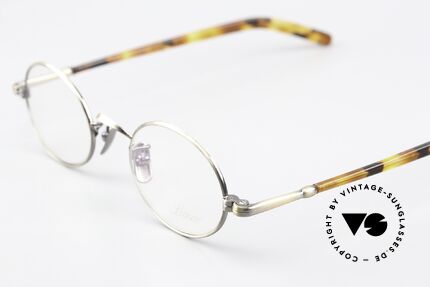 Lunor VA 100 Ovale Vintage Brille Antik Gold, ohne große Logos; stattdessen mit zeitloser Eleganz, Passend für Herren und Damen