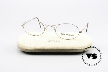 Giorgio Armani 229 Als Schubert Brille Bekannt, ein ungetragenes 1990er Original mit Etui von Matsuda, Passend für Herren und Damen