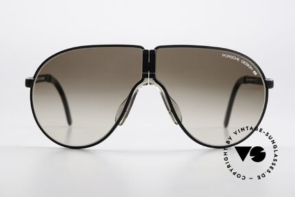 Porsche 5622 Scarface Sonnenbrille 1983, schwarzer Rahmen mit braunen Gläsern; ein Klassiker!, Passend für Herren