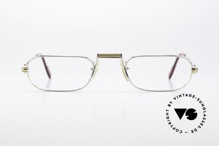 Cartier Demi Lune LC - M Platin Luxus Lesebrille 1987, wurde 1987 veröffentlicht und dann bis 1997 produziert, Passend für Herren