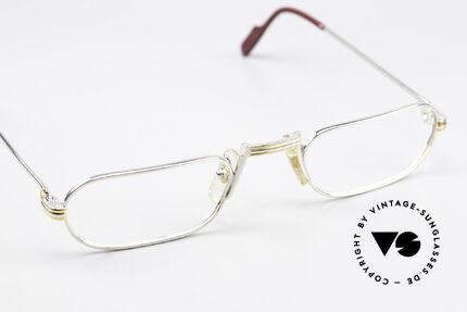 Cartier Demi Lune LC - M Platin Luxus Lesebrille 1987, ungetragen mit OVP (selten in diesem Zustand zu finden), Passend für Herren