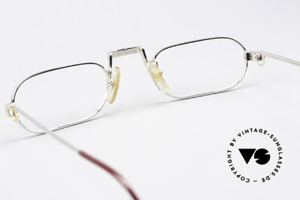 Cartier Demi Lune LC - M Platin Luxus Lesebrille 1987, KEINE RETRObrille; ein 35 Jahre altes vintage ORIGINAL, Passend für Herren