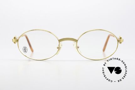 Cartier Spider - M Vintage Brille 90er Oval, edles und zeitloses Design, in SMALL Gr. 50/20, 135, Passend für Herren und Damen