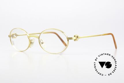 Cartier Spider - M Vintage Brille 90er Oval, gebürstete Gold-Legierung; entsprechend wertig!, Passend für Herren und Damen