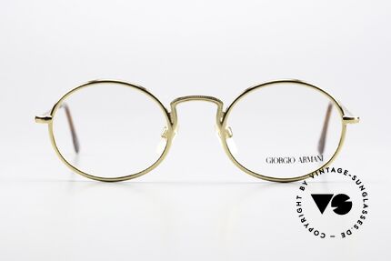 Giorgio Armani 156 Ovale Vintage Brille Von 1991, schlichter, ovaler Rahmen in absoluter Top Qualität, Passend für Herren und Damen