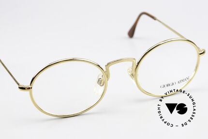 Giorgio Armani 156 Ovale Vintage Brille Von 1991, keine Retrobrille; sondern von 1991 in Größe 48/22, Passend für Herren und Damen