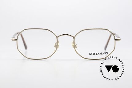 Giorgio Armani 182 Achteckige Brille 1980er, achteckige 80er Fassung in herausragender Qualität, Passend für Herren und Damen