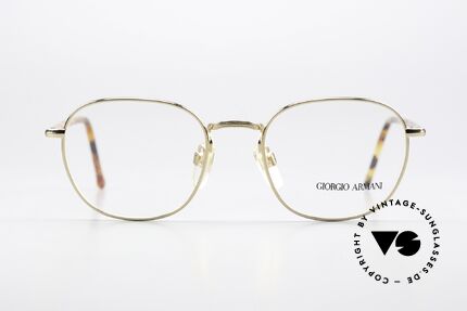 Giorgio Armani 162 Klassische 90er Panto Brille, eckige Panto-Form in dezent eleganter Kolorierung, Passend für Herren und Damen