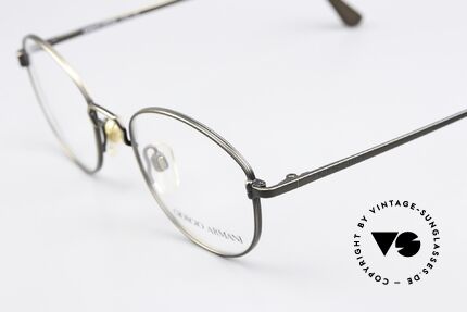 Giorgio Armani 174 Runde 80er Brille Panto Style, elegante Metallfassung in fühlbarer Spitzen-Qualität, Passend für Herren und Damen