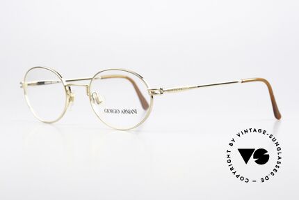 Giorgio Armani 244 Vergoldete Vintage Brille, mit subtilen Rahmen-Details (typisch für Armani), Passend für Herren und Damen