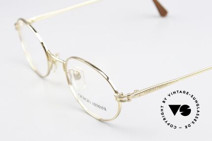 Giorgio Armani 244 Vergoldete Vintage Brille, ungetragen (wie alle unsere GA Designer-Gestelle), Passend für Herren und Damen