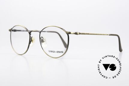 Giorgio Armani 132 Kleine Pantobrille 90er, wahre 'Gentlemen-Brille' in fühlbarer TOP-Qualität, Passend für Herren