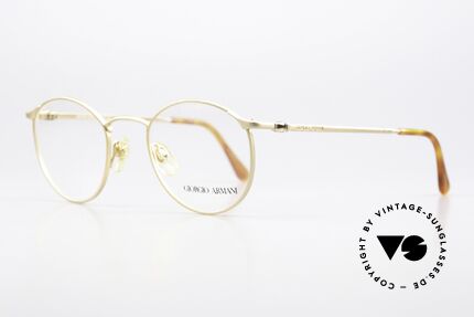 Giorgio Armani 132 90er Brille In Matt Gold, wahre 'Gentlemen-Brille' in fühlbarer TOP-Qualität, Passend für Herren