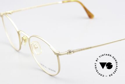 Giorgio Armani 132 90er Brille In Matt Gold, SMALL Größe 47-21, 130mm mit mattgold Legierung, Passend für Herren