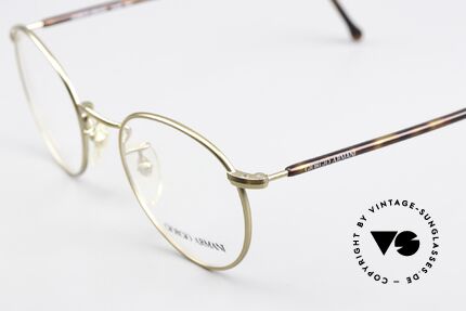 Giorgio Armani 138 Panto Brille Gold Schildpatt, ein 'intellektuelles / spirituellen' Design; Gr. 47/20, Passend für Herren und Damen