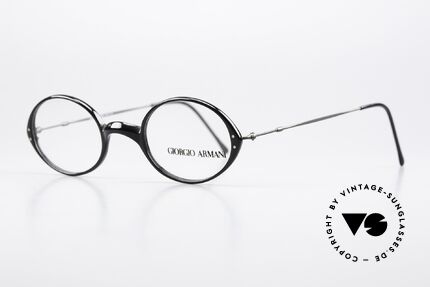 Giorgio Armani 363 Designerbrille in Small, Kunststoff-Front mit fein verzierten Draht-Bügeln, Passend für Herren und Damen